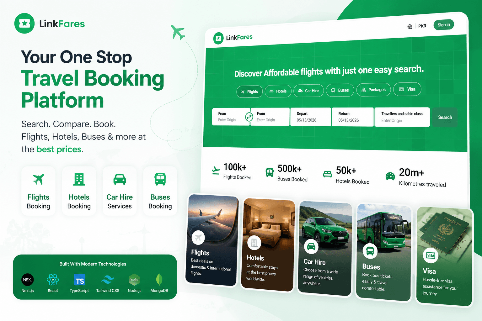 LinkFares / Travel Booking website