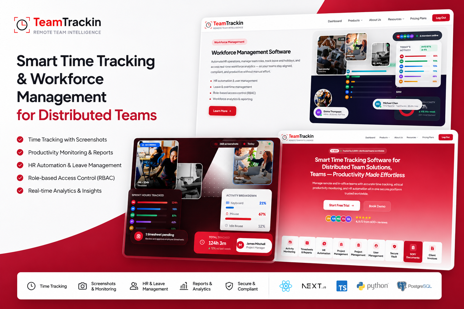 TeamTrackin – Time Tracking SaaS